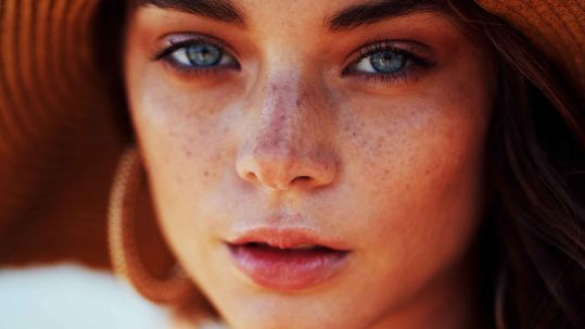 woman with an instant skin glow