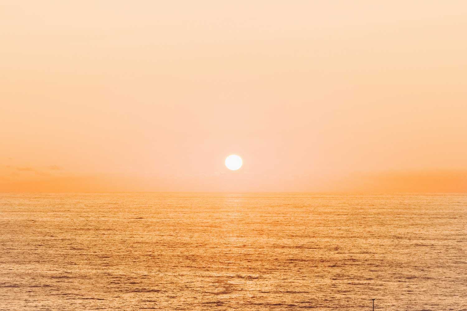 sunset over water
